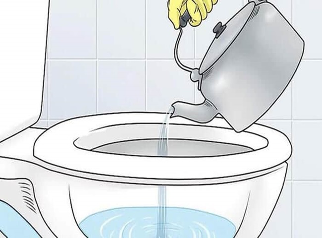 cách thông tắc cống bằng nước rửa chén